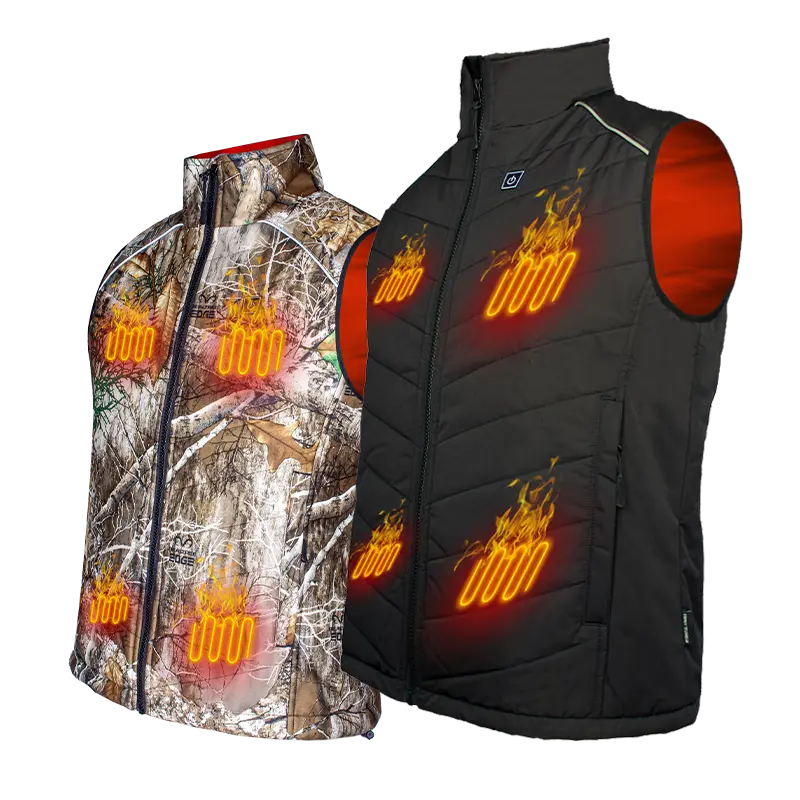 HEATED VESTS	Lightweight core warming, slim design	Layering, Daily Commute